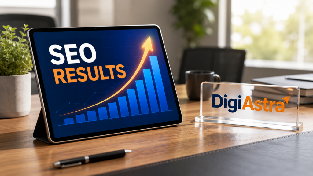 Successful SEO results aur business growth chart by DigiAstra
