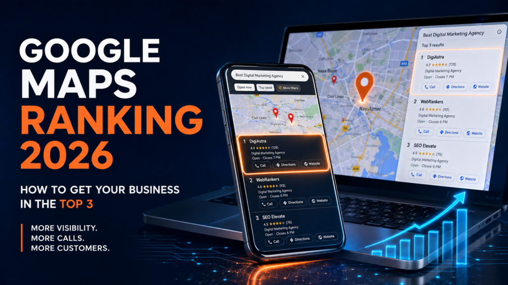 Google Maps ranking 2026 showing a business in the Top 3