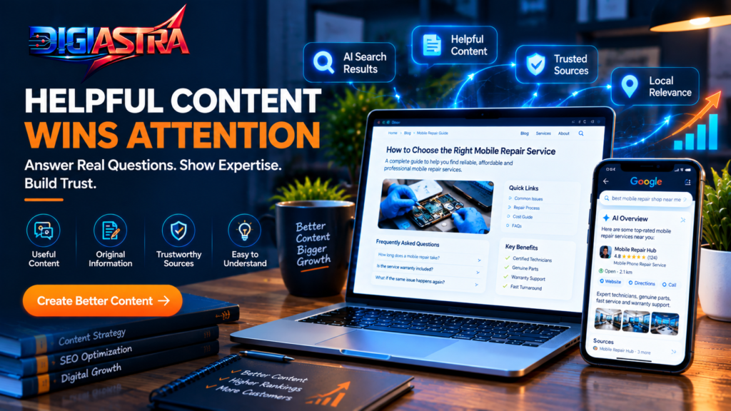 Local content and AI SEO strategy improving business search visibility